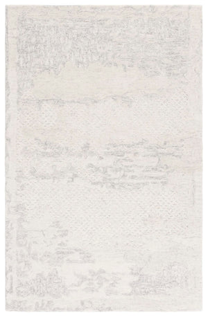 Safavieh Harvest Elegant Hand-tufted Area Rug - Luxurious Wool And Cotton Blend For Sophisticated Decor Silver ,Ivory Wool & Cotton Hvt101g-8