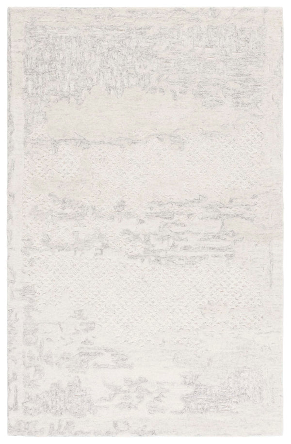 Safavieh Harvest Elegant Hand-tufted Area Rug - Luxurious Wool And Cotton Blend For Sophisticated Decor Silver ,Ivory Wool & Cotton Hvt101g-8