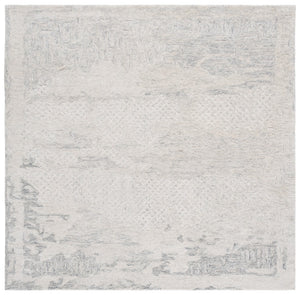 Safavieh Harvest Elegant Hand-tufted Area Rug - Luxurious Wool And Cotton Blend For Sophisticated Decor Silver ,Ivory Wool & Cotton Hvt101g-8