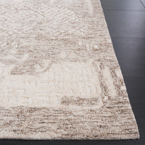 Safavieh Harvest Elegant Hand-tufted Area Rug - Luxurious Wool And Cotton Blend For Sophisticated Decor Brown ,Ivory Wool & Cotton Hvt101t-9
