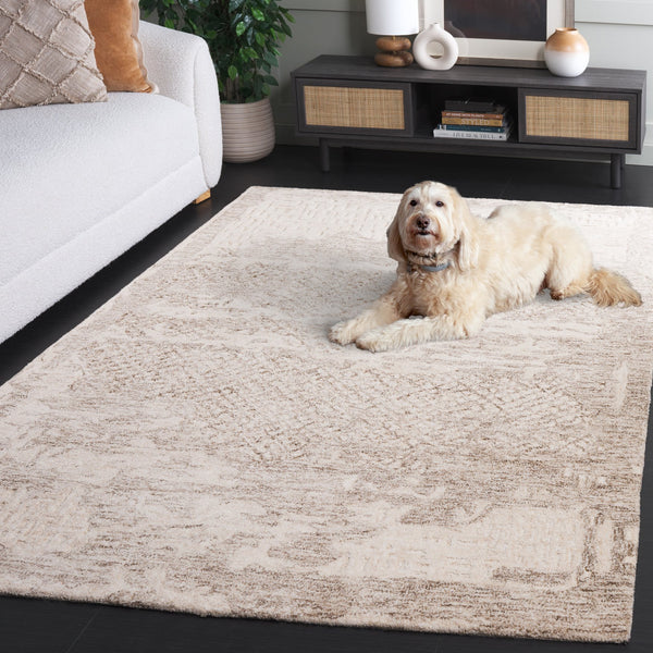 Safavieh Harvest Luxurious Hand-tufted Runner Rug - Plush Comfort, Durable Wool-cotton Blend For Stylish Spaces Brown ,Ivory Wool & Cotton Hvt101t-5