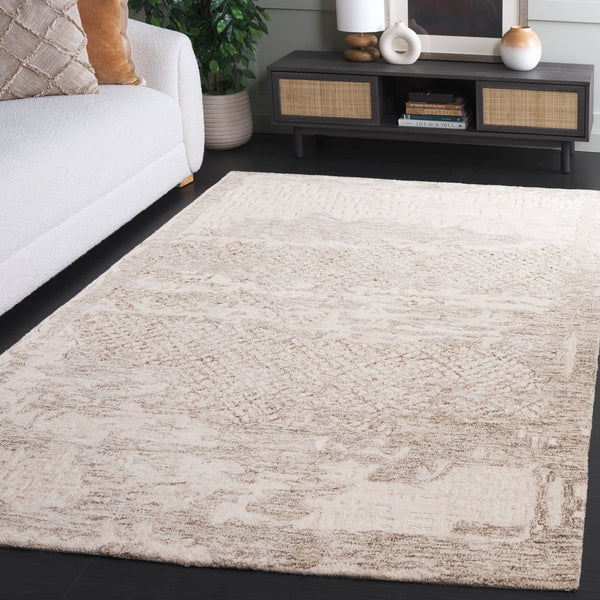 Safavieh Harvest Luxurious Hand-tufted Runner Rug - Plush Comfort, Durable Wool-cotton Blend For Stylish Spaces Brown ,Ivory Wool & Cotton Hvt101t-5