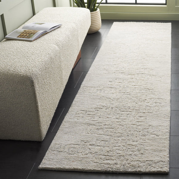 Safavieh Harvest Elegant Hand-tufted Runner Rug - Luxurious Wool-cotton Blend For Timeless Home Decor Style Silver ,Ivory Wool & Cotton Hvt102g-29