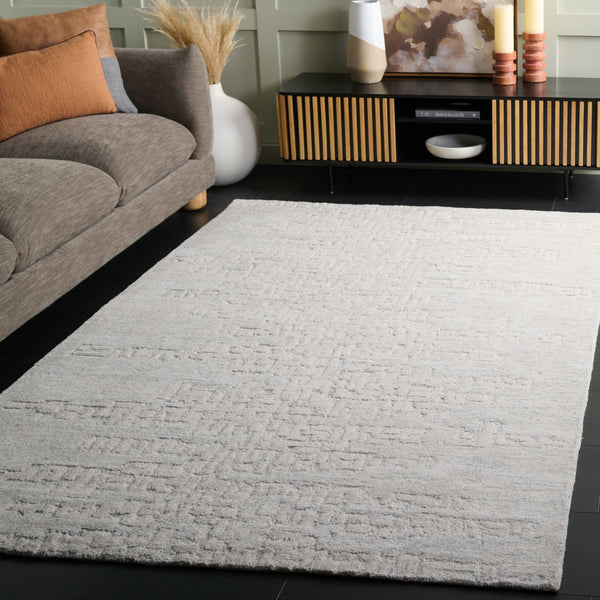 Safavieh Harvest Elegant Hand-tufted Runner Rug - Luxurious Wool-cotton Blend For Timeless Home Decor Style Silver ,Ivory Wool & Cotton Hvt102g-5
