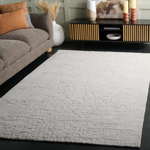Safavieh Harvest Elegant Hand-tufted Area Rug In Luxurious Silver And Ivory For Timeless Home Decor Appeal Silver ,Ivory Wool & Cotton Hvt102g-4