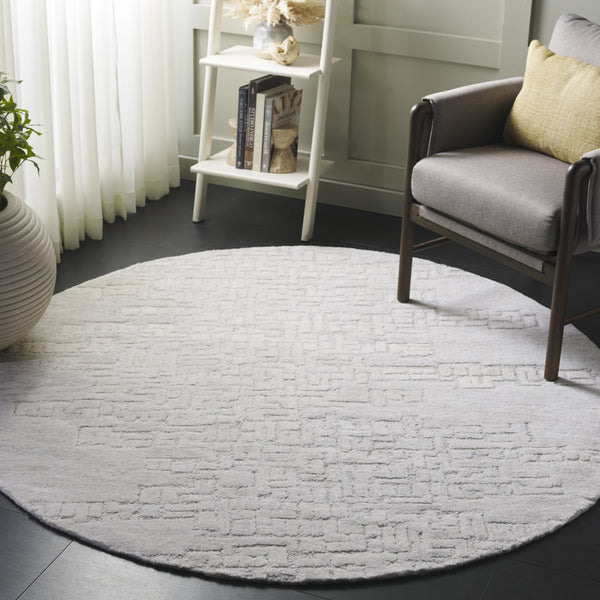 Safavieh Harvest Elegant Hand-tufted Runner Rug - Luxurious Wool-cotton Blend For Timeless Home Decor Style Silver ,Ivory Wool & Cotton Hvt102g-6r