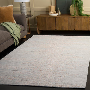 Safavieh Harvest Elegant Hand-tufted Area Rug In Luxurious Silver And Ivory For Timeless Home Decor Appeal Rust ,Grey Wool & Cotton Hvt102p-9