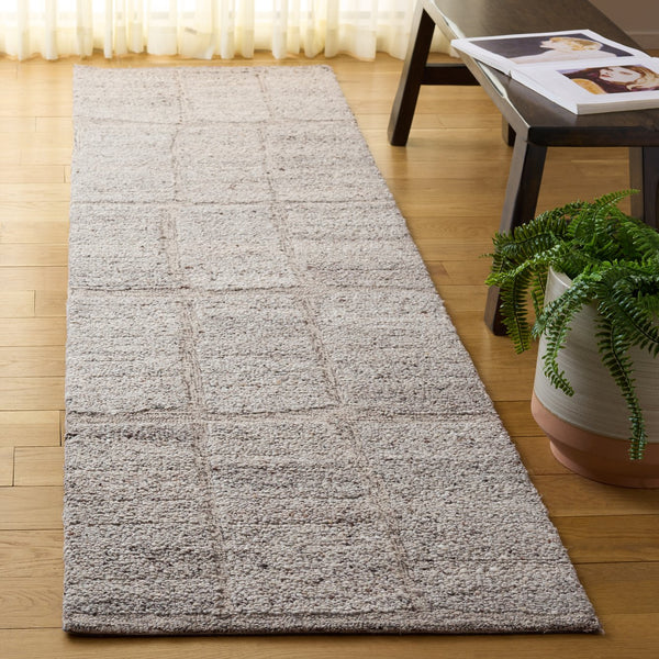 Safavieh Harvest Elegant Hand-tufted Wool & Cotton Runner Rug With Geometric Motifs For Stylish Spaces Taupe ,Grey Wool & Cotton Hvt104e-29