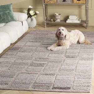 Safavieh Harvest Hand-tufted Wool & Cotton Area Rug - Elegant Modern Design For Cozy Living Spaces Taupe ,Grey Wool & Cotton Hvt104e-3