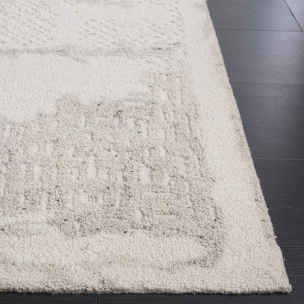 Safavieh Harvest Hand-tufted Area Rug – Elegant Wool And Cotton Blend For Luxurious Living Spaces And Comfort Ivory ,Grey Wool & Cotton Hvt105a-6