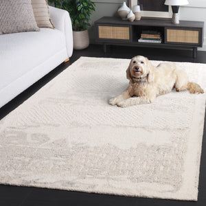 Safavieh Harvest Hand-tufted Area Rug – Elegant Wool And Cotton Blend For Luxurious Living Spaces And Comfort Ivory ,Grey Wool & Cotton Hvt105a-6