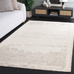 Safavieh Harvest Hand-tufted Area Rug – Elegant Wool And Cotton Blend For Luxurious Living Spaces And Comfort Ivory ,Grey Wool & Cotton Hvt105a-6