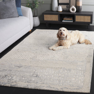 Safavieh Harvest Hand-tufted Wool & Cotton Runner Rug - Elegant Design For Timeless Home Decor & Comfort Silver ,Ivory Wool & Cotton Hvt105g-5