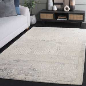 Safavieh Harvest Hand-tufted Wool & Cotton Runner Rug - Elegant Design For Timeless Home Decor & Comfort Silver ,Ivory Wool & Cotton Hvt105g-5