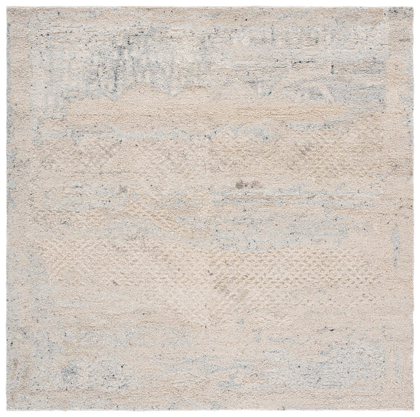 Safavieh Harvest Hand-tufted Wool & Cotton Runner Rug - Elegant Design For Timeless Home Decor & Comfort Silver ,Ivory Wool & Cotton Hvt105g-6sq