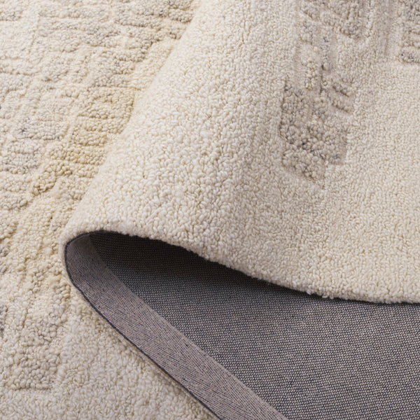 Safavieh Harvest Hand-tufted Wool And Cotton Runner Rug - Luxurious Modern Design For Elegant Spaces Ivory ,Grey Wool & Cotton Hvt106f-5