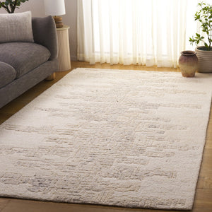Safavieh Harvest Hand-tufted Wool And Cotton Area Rug - Artisan Crafted For Timeless Elegance In Any Room Ivory ,Grey Wool & Cotton Hvt106f-6