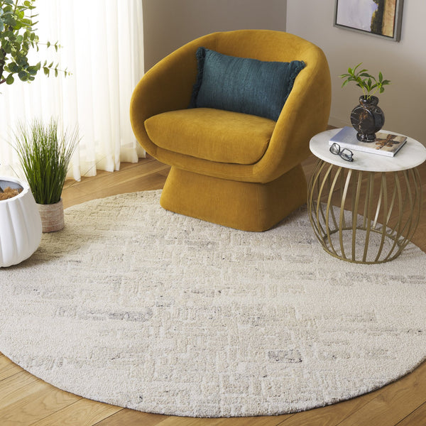 Safavieh Harvest Hand-tufted Wool And Cotton Runner Rug - Luxurious Modern Design For Elegant Spaces Ivory ,Grey Wool & Cotton Hvt106f-6r