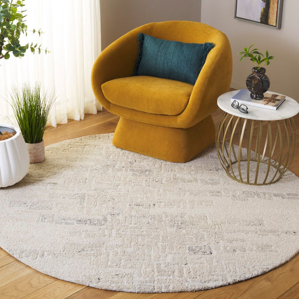Safavieh Harvest Hand-tufted Wool And Cotton Area Rug - Artisan Crafted For Timeless Elegance In Any Room Ivory ,Grey Wool & Cotton Hvt106f-6