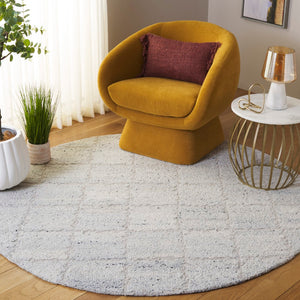 Safavieh Harvest Hand Tufted Wool & Cotton Area Rug - Sophisticated Silver And Grey Design For Chic Interiors Silver ,Grey Wool & Cotton Hvt107g-4