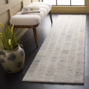 Safavieh Harvest Luxurious Hand-tufted Wool Runner Rug - Elegant Modern Design For Hallways And Living Spaces Light Grey Wool Pile Hvt108g-29