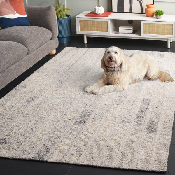 Safavieh Harvest Hand Tufted Wool Area Rug - Luxurious Comfort And Sophisticated Style For Modern Living Spaces Light Grey Wool Pile Hvt108g-6