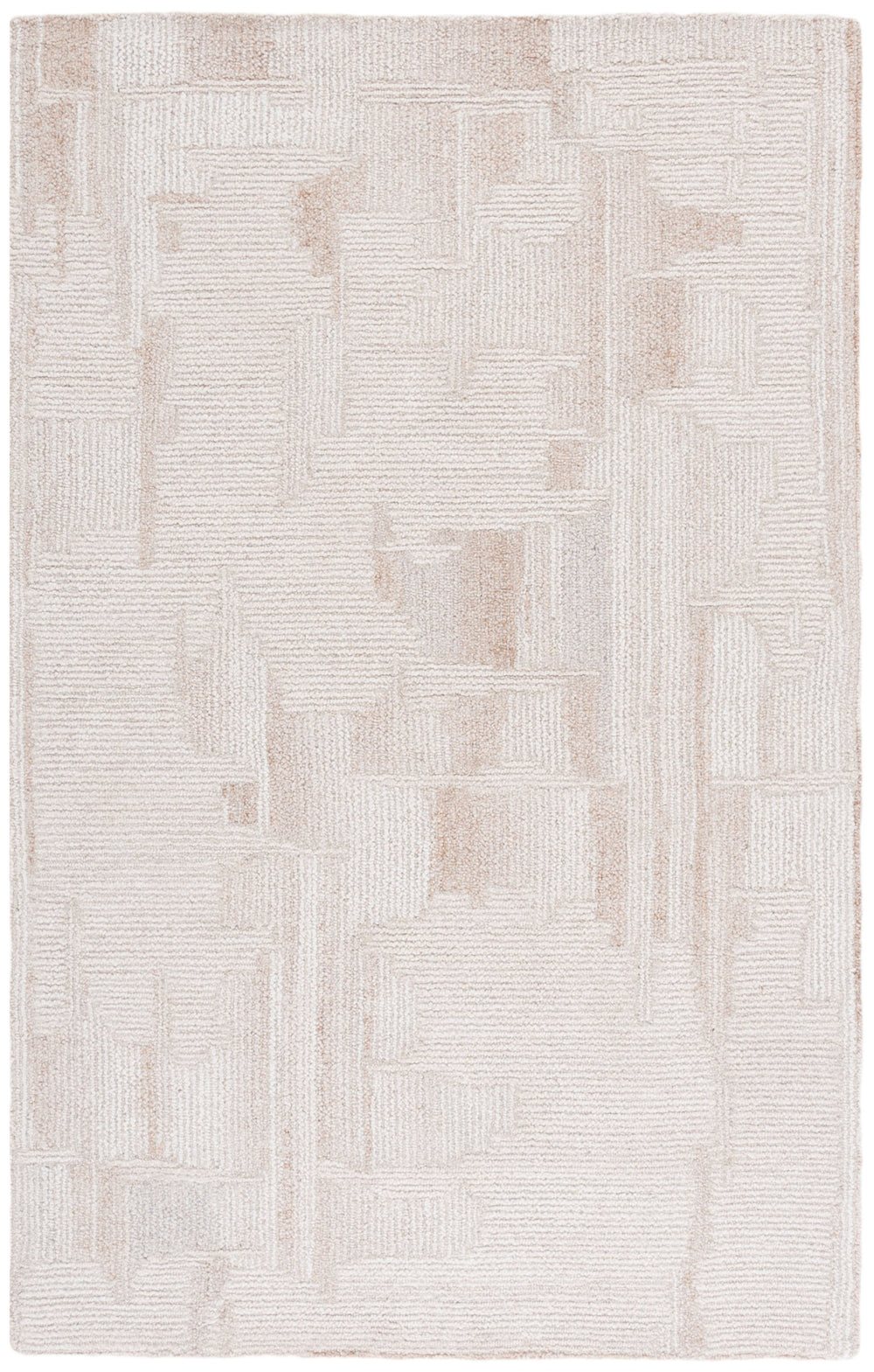 Safavieh Harvest Hand-Tufted Wool Runner In Beige Ivory With Subtle Geometric Motif — Durable Soft Texture 2'-3" x 9'-0" HVT109B-29