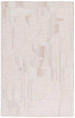 Safavieh Harvest Hand‑Tufted Wool Rug In Beige Ivory — Modern Geometric Texture, Durable Low Pile Comfort 6'-0" x 6'-0" HVT109B-6SQ