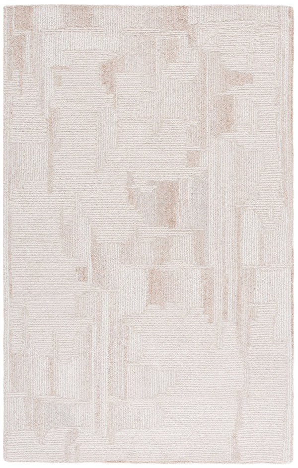 Safavieh Harvest Hand‑Tufted Wool Rug In Beige Ivory — Modern Geometric Texture, Durable Low Pile Comfort 6'-0" x 6'-0" HVT109B-6SQ