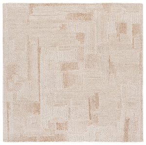 Safavieh Harvest Hand‑Tufted Wool Rug In Beige Ivory — Modern Geometric Texture, Durable Low Pile Comfort 6'-0" x 6'-0" HVT109B-6SQ