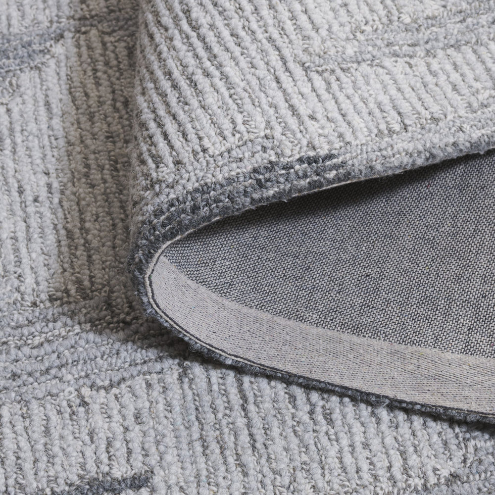 Safavieh Harvest Hand-Tufted Wool Area Rug In Grey Ivory — Low-Profile Modern Geometric Accent For Home (96) 3'-0" x 5'-0" HVT109F-3