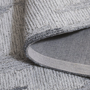 Safavieh Harvest Hand-Tufted Wool Square Rug With Modern Geometric Grey & Ivory Palette, Plush Low Pile Comfort 6'-0" x 6'-0" HVT109F-6SQ