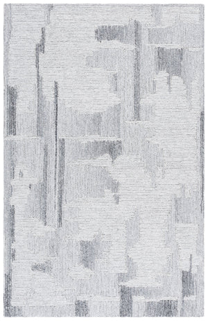 Safavieh Harvest Hand-Tufted Wool Area Rug In Grey Ivory — Low-Profile Modern Geometric Accent For Home (96) 3'-0" x 5'-0" HVT109F-3