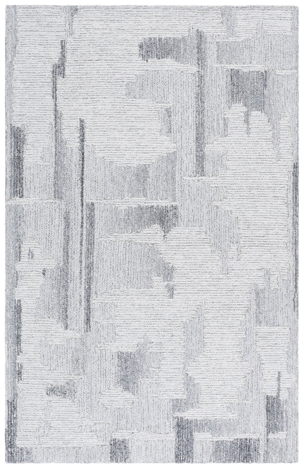 Safavieh Harvest Hand-Tufted Wool Runner In Grey & Ivory — Low-Profile Geometric Design For High-Traffic Spaces 2'-3" x 9'-0" HVT109F-29