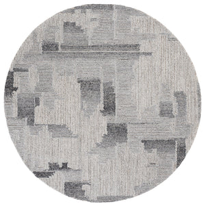 Safavieh Harvest Hand-Tufted Wool Area Rug In Grey Ivory — Low-Profile Modern Geometric Accent For Home (96) 3'-0" x 5'-0" HVT109F-3