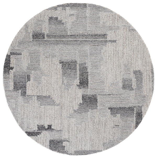 Safavieh Harvest Hand-Tufted Wool Runner In Grey & Ivory — Low-Profile Geometric Design For High-Traffic Spaces 2'-3" x 9'-0" HVT109F-29