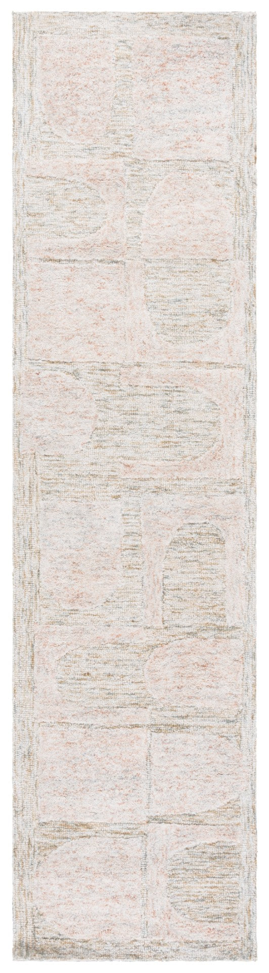 Safavieh Harvest Hand Tufted Wool Pile Area Rug - Elegant Indian Craftsmanship For Modern Home Decor Charm Grey ,Rust Wool Pile Hvt110f-4