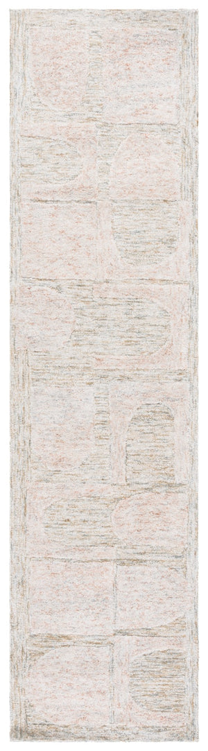 Safavieh Harvest Hand Tufted Wool Pile Area Rug - Elegant Indian Craftsmanship For Modern Home Decor Charm Grey ,Rust Wool Pile Hvt110f-4