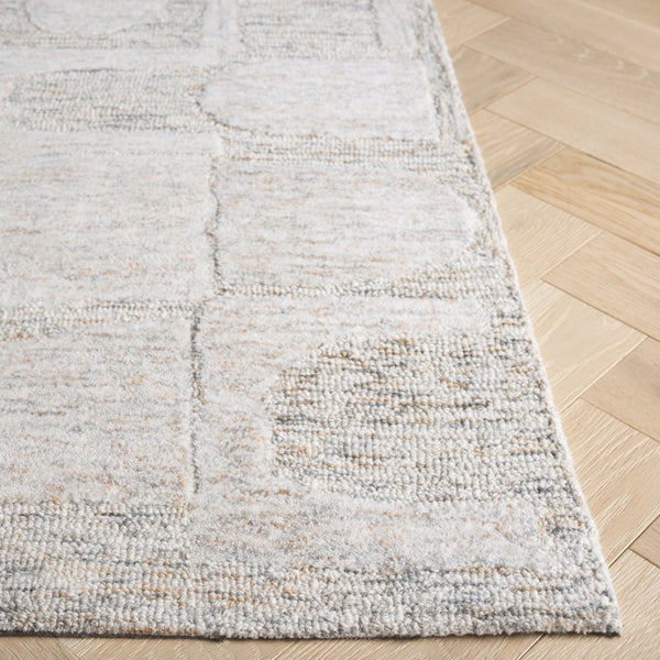 Safavieh Harvest Hand Tufted Wool Pile Area Rug - Elegant Indian Craftsmanship For Modern Home Decor Charm Grey ,Rust Wool Pile Hvt110f-4