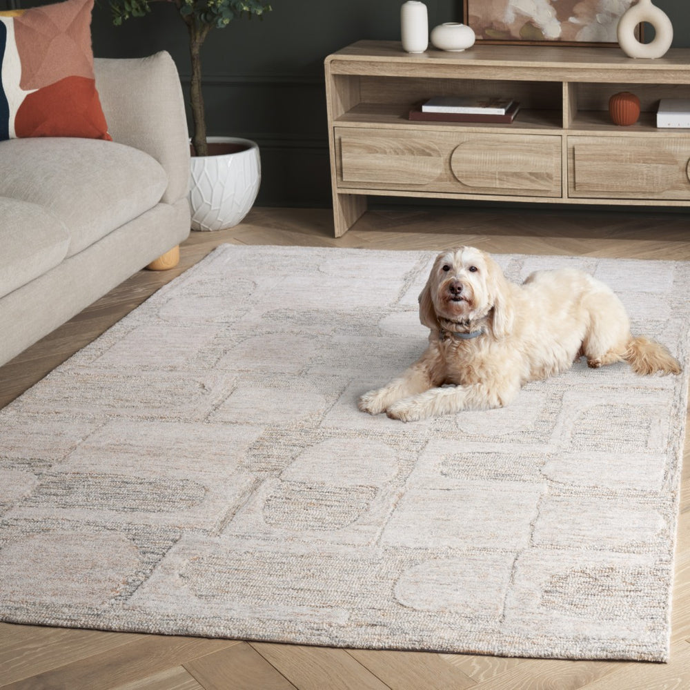 Safavieh Harvest Hand Tufted Wool Pile Area Rug - Elegant Indian Craftsmanship For Modern Home Decor Charm Grey ,Rust Wool Pile Hvt110f-4