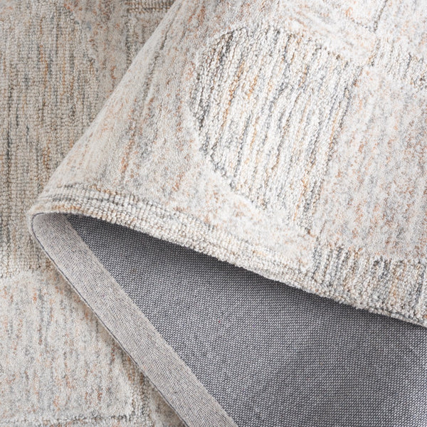 Safavieh Harvest Hand Tufted Wool Pile Area Rug - Elegant Indian Craftsmanship For Modern Home Decor Charm Grey ,Rust Wool Pile Hvt110f-4