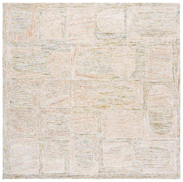 Safavieh Harvest Stylish Runner Area Rug - Hand-tufted Wool, Modern Design, Durable, Perfect Home Centerpiece Grey ,Rust Wool Pile Hvt110f-6sq