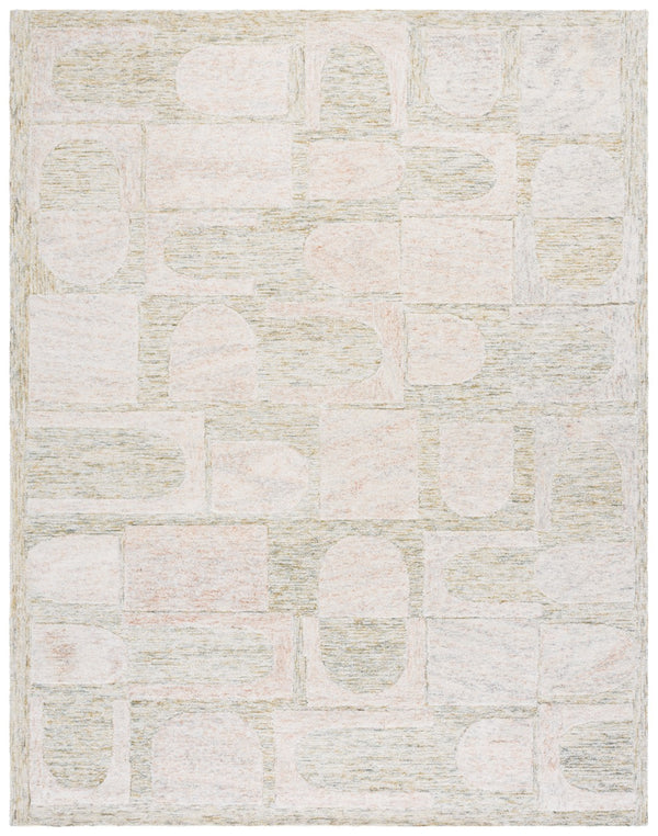 Safavieh Harvest Hand Tufted Wool Pile Area Rug - Elegant Indian Craftsmanship For Modern Home Decor Charm Grey ,Rust Wool Pile Hvt110f-4