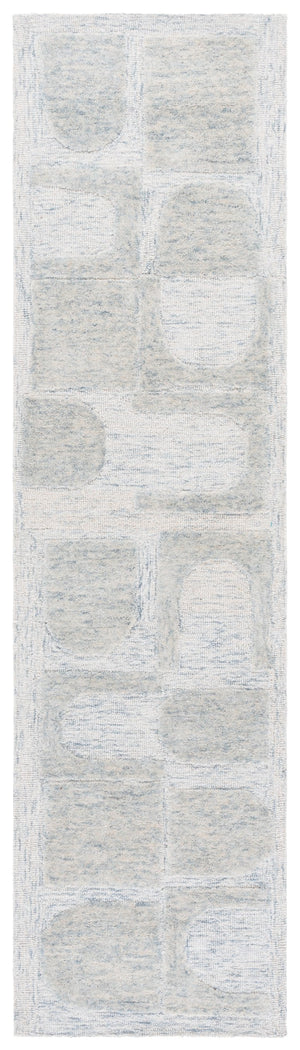 Safavieh Harvest Stylish Runner Area Rug - Hand-tufted Wool, Modern Design, Durable, Perfect Home Centerpiece Blue ,Grey Wool Pile Hvt110m-29