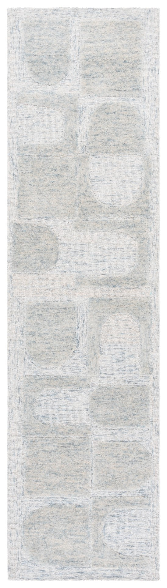 Safavieh Harvest Hand Tufted Wool Pile Area Rug - Elegant Indian Craftsmanship For Modern Home Decor Charm Blue ,Grey Wool Pile Hvt110m-6