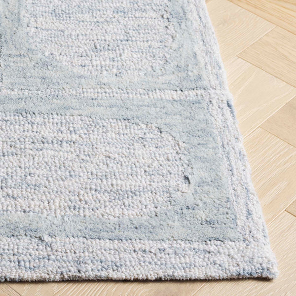 Safavieh Harvest Stylish Runner Area Rug - Hand-tufted Wool, Modern Design, Durable, Perfect Home Centerpiece Blue ,Grey Wool Pile Hvt110m-5