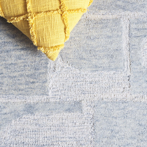 Safavieh Harvest Stylish Runner Area Rug - Hand-tufted Wool, Modern Design, Durable, Perfect Home Centerpiece Blue ,Grey Wool Pile Hvt110m-5