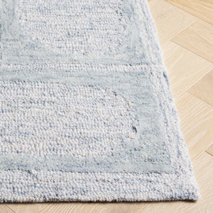 Safavieh Harvest Hand Tufted Wool Pile Area Rug - Elegant Indian Craftsmanship For Modern Home Decor Charm Blue ,Grey Wool Pile Hvt110m-6