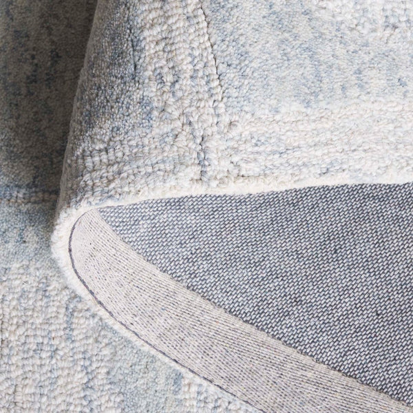 Safavieh Harvest Hand Tufted Wool Pile Area Rug - Elegant Indian Craftsmanship For Modern Home Decor Charm Blue ,Grey Wool Pile Hvt110m-6