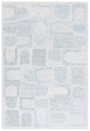 Safavieh Harvest Hand Tufted Wool Pile Area Rug - Elegant Indian Craftsmanship For Modern Home Decor Charm Blue ,Grey Wool Pile Hvt110m-6
